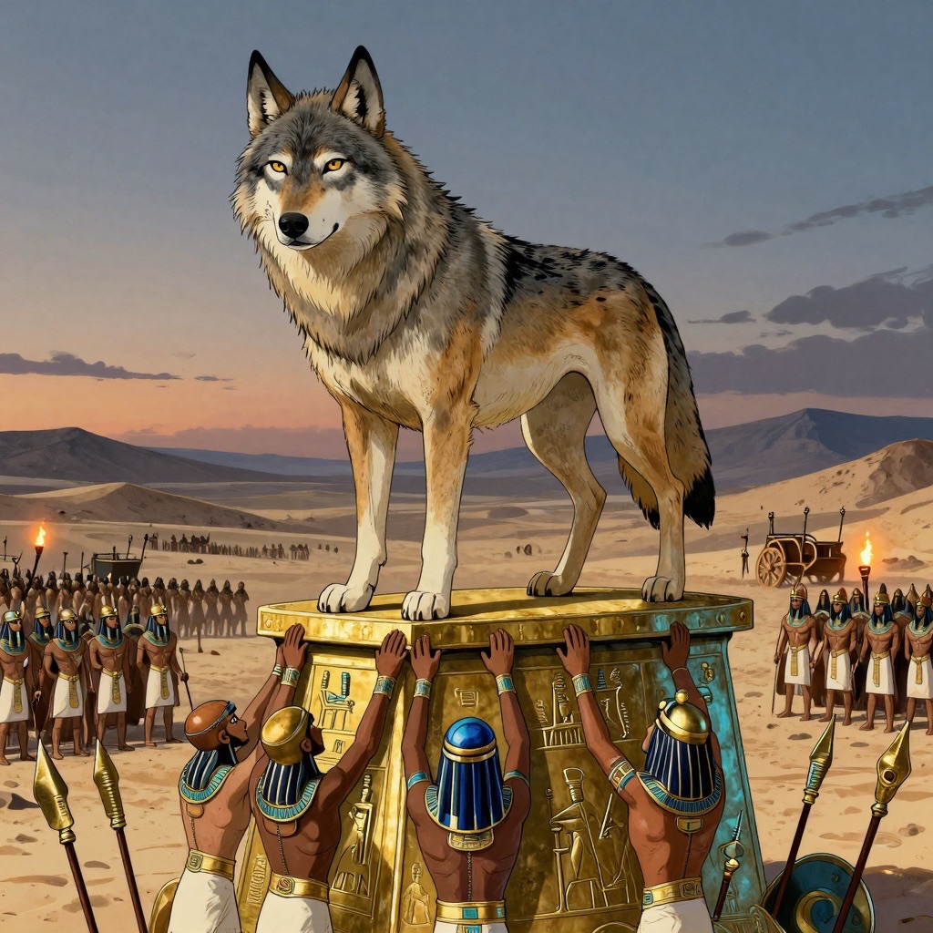 Massive fortified walls of Avaris showing siege damage and Egyptian forces breaching