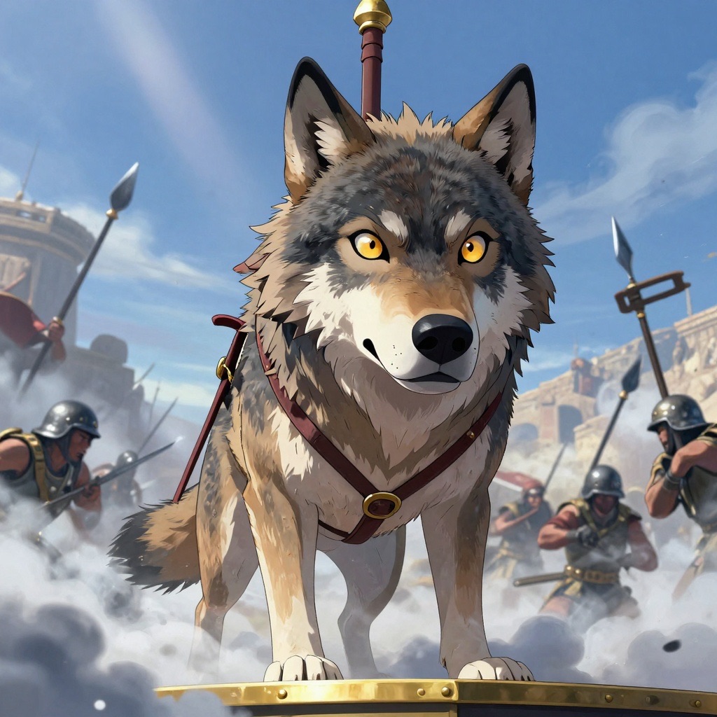 Symbolic view of unified Egypt with the Nile flowing through fertile lands