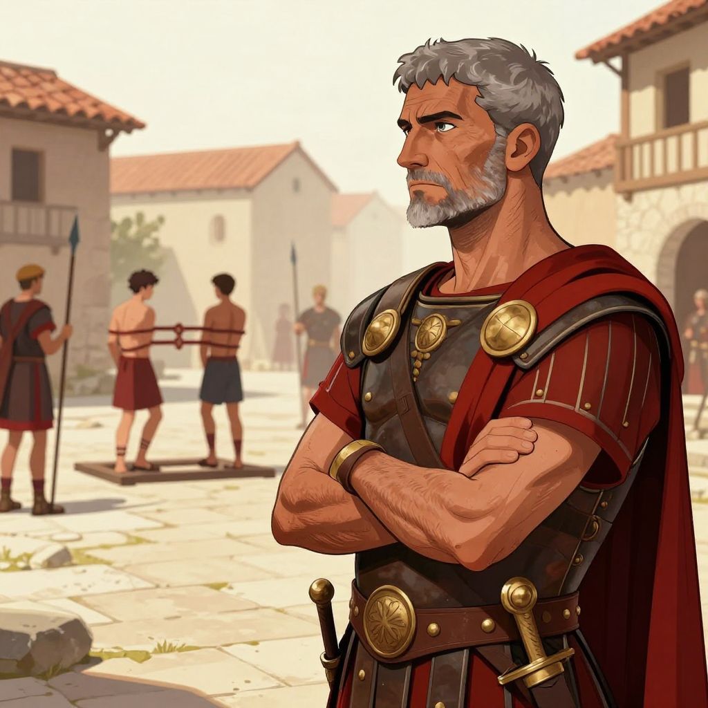 Young Octavian entering Rome, thin and sickly but calculating