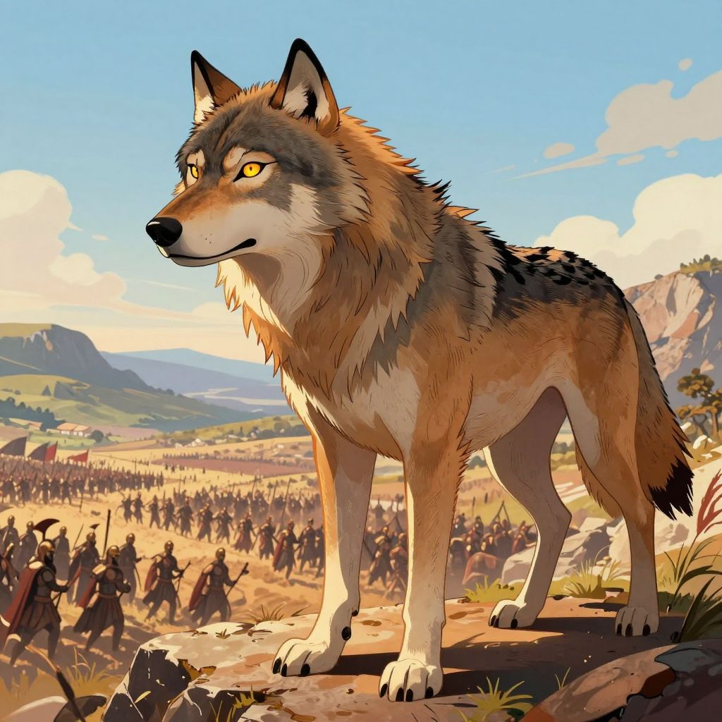 A victorious Roman general riding through Rome in a ceremonial triumph parade