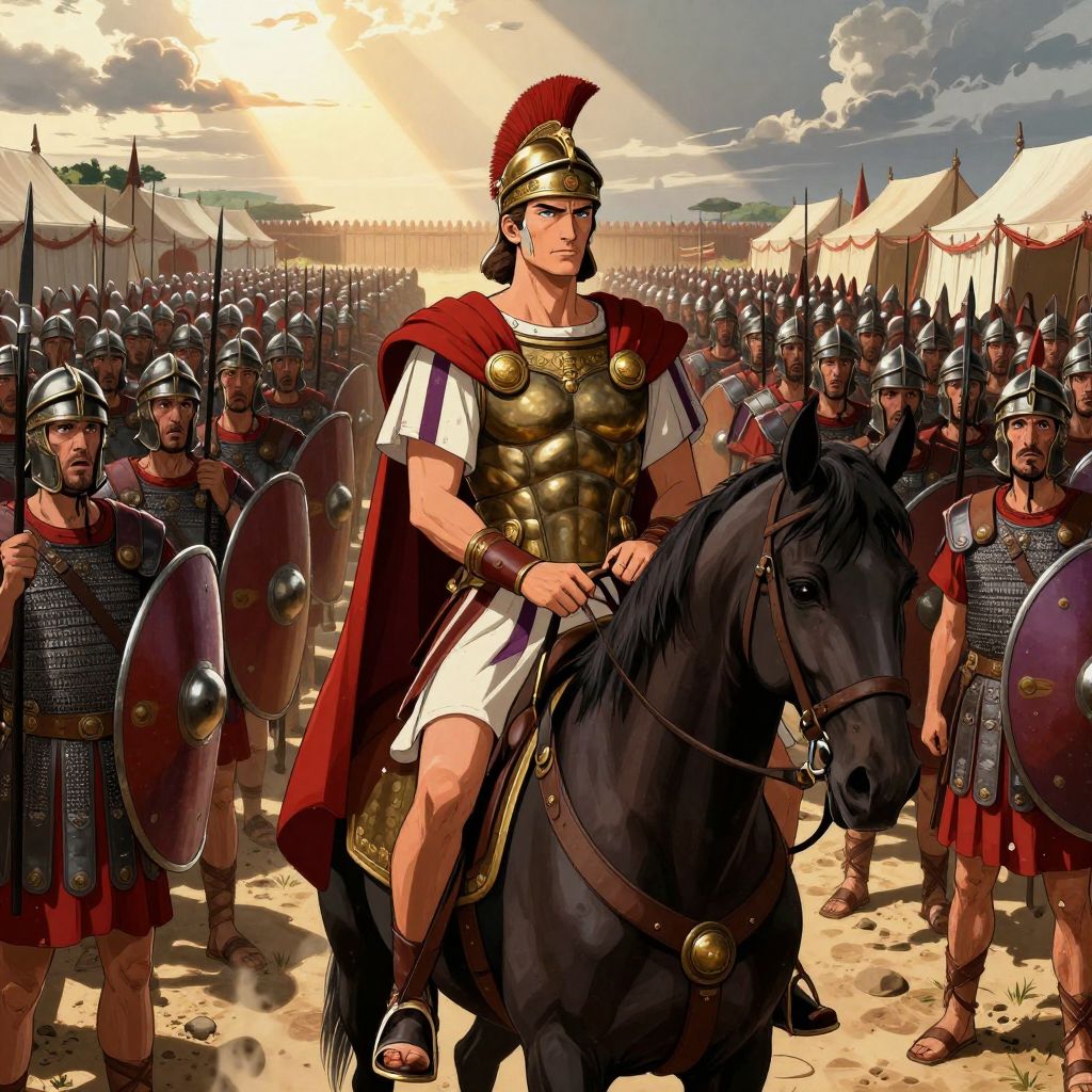 Spartacus surrounded by Roman soldiers in the chaos of battle, wounded but still fighting with desperate fury